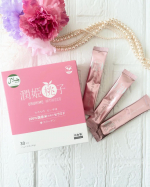大好きな潤姫桃子🍑毎日続けてます✨✨☺️100%国産米由来のグルコシルセラミド配合。さらにコラーゲンや4種のビタミンも配合したパウダータイプのサプリメント💗さらさらしたパウダーでのピーチ味…のInstagram画像