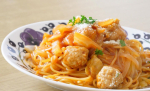 ミートボールのトマトパスタ☺️#パスタ#PR #モンマルシェ株式会社 #野菜をMOTTO #野菜をもっと #敬老の日 #敬老の日ギフト #monipla #monmarche_fanのInstagram画像