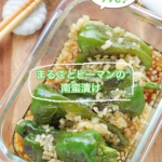 。🫑焼きピーマンの南蛮漬け（2人分）ピーマン　4個たまねぎ　1/8個(約25g)にんにく　小さじ1/2(すりおろし)しょうが　小さじ1/2(すりおろし)めんつゆ（2倍濃縮）　大さじ2酢…のInstagram画像