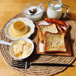.朝ごはん🍞🥚🥛おうちCO-OPの大人気商品✨・味菜卵で作ったゴールデンマヨネーズ・生乳100％のプレーンヨーグルト・味菜卵で作ったこだわりプリン・北海道3.7根釧牛乳・味菜卵・…のInstagram画像