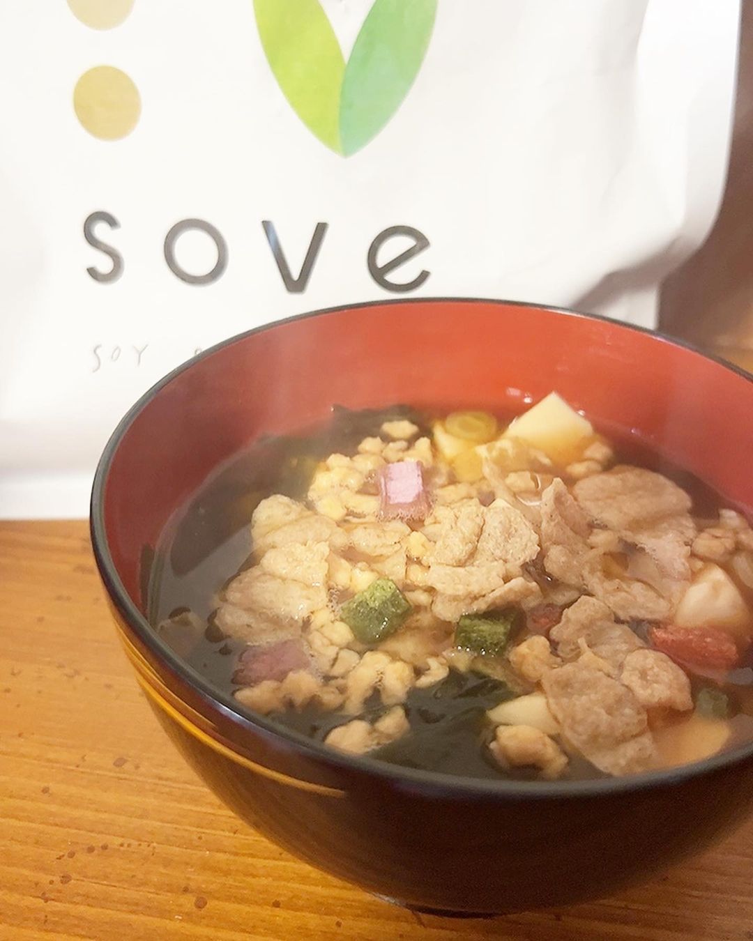 口コミ投稿：▪︎ SOVEシリアル 今回はお味噌汁とヨーグルトに入れてみました😳！！ どちらも合う！ …