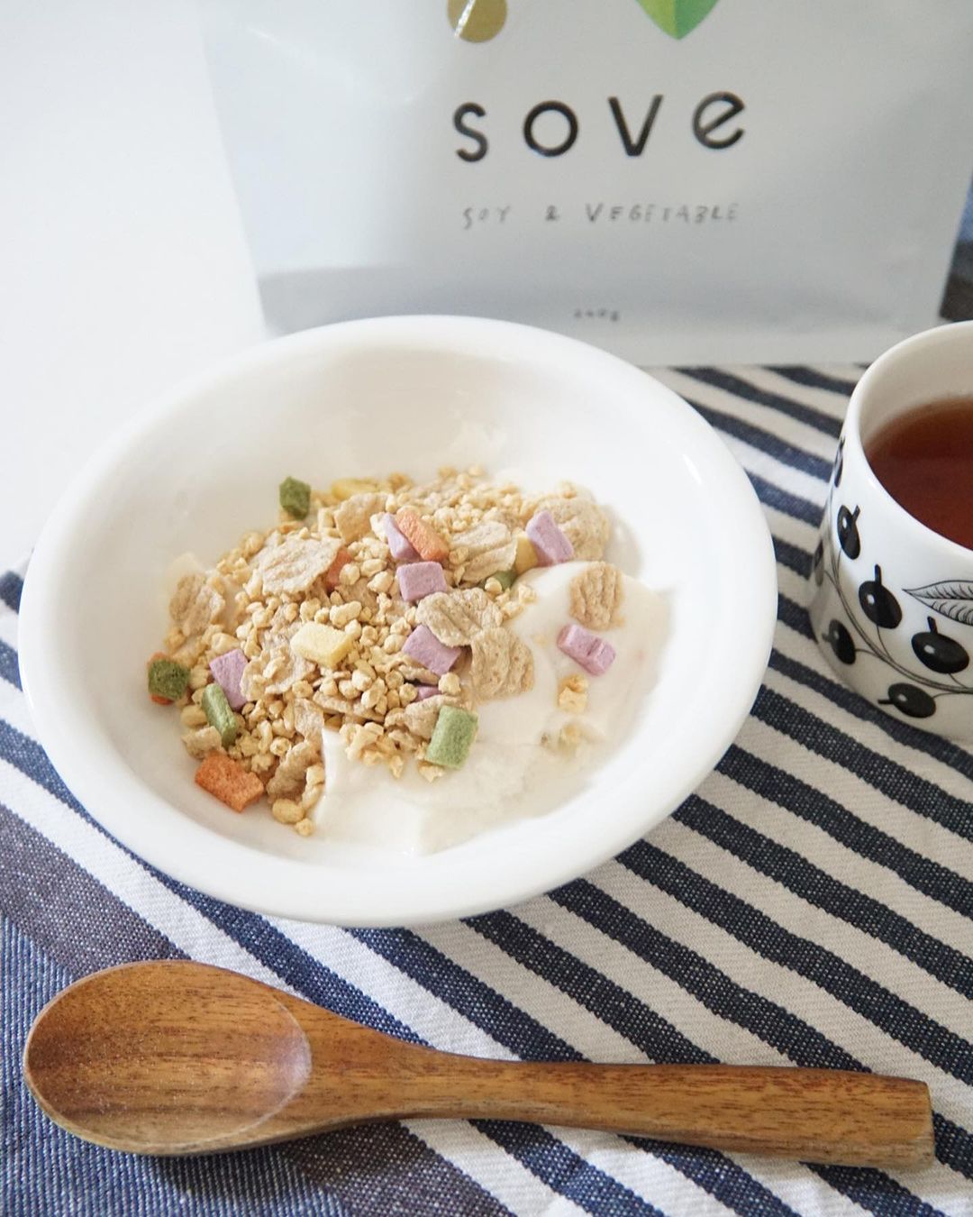口コミ投稿：最近の朝食はSOVE！食べてます！たんぱく質と食物繊維がしっかりとれる という大豆と…