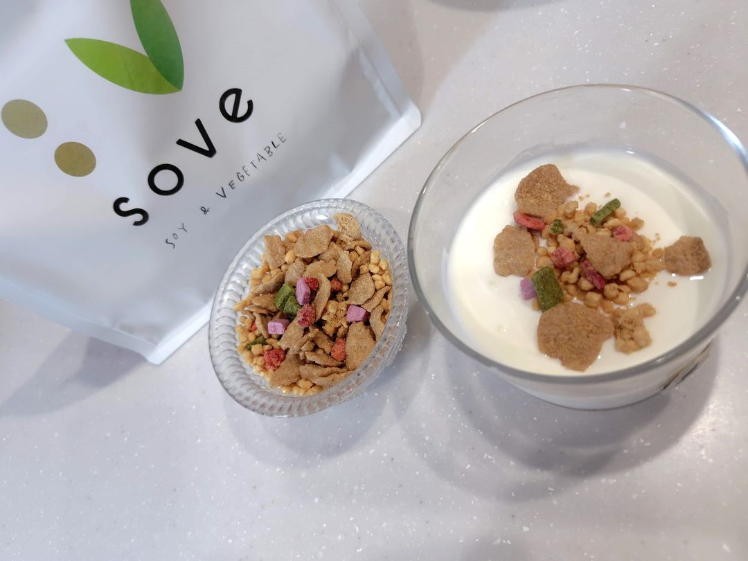 口コミ投稿：カラフルな見た目×食感が楽しい♡大豆と野菜のシリアル「SOVE シリアル ストロベリー…