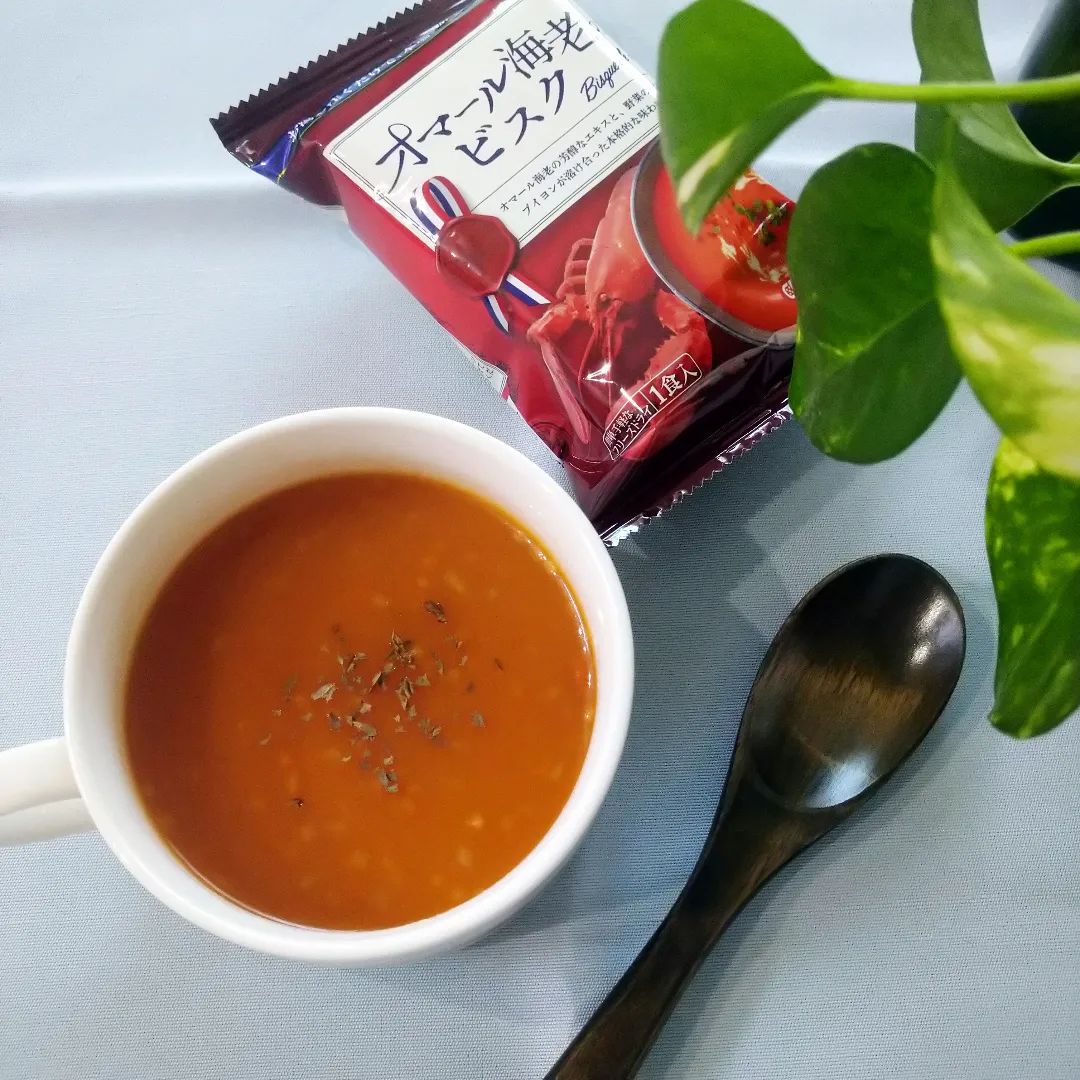 口コミ投稿：🦐おうちで本格ビスクスープ🥄フリーズドライで濃厚なオマール海老のビスクスープが作…