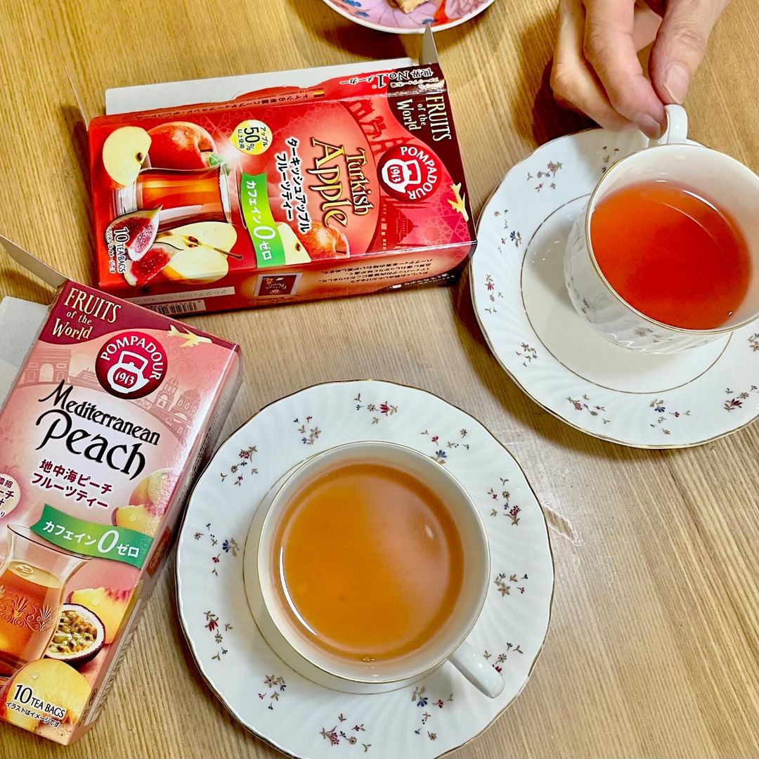 口コミ投稿：#PRお洒落な地中海ピーチとターキッシュアップルのフルーツハーブティーを飲み比べし…
