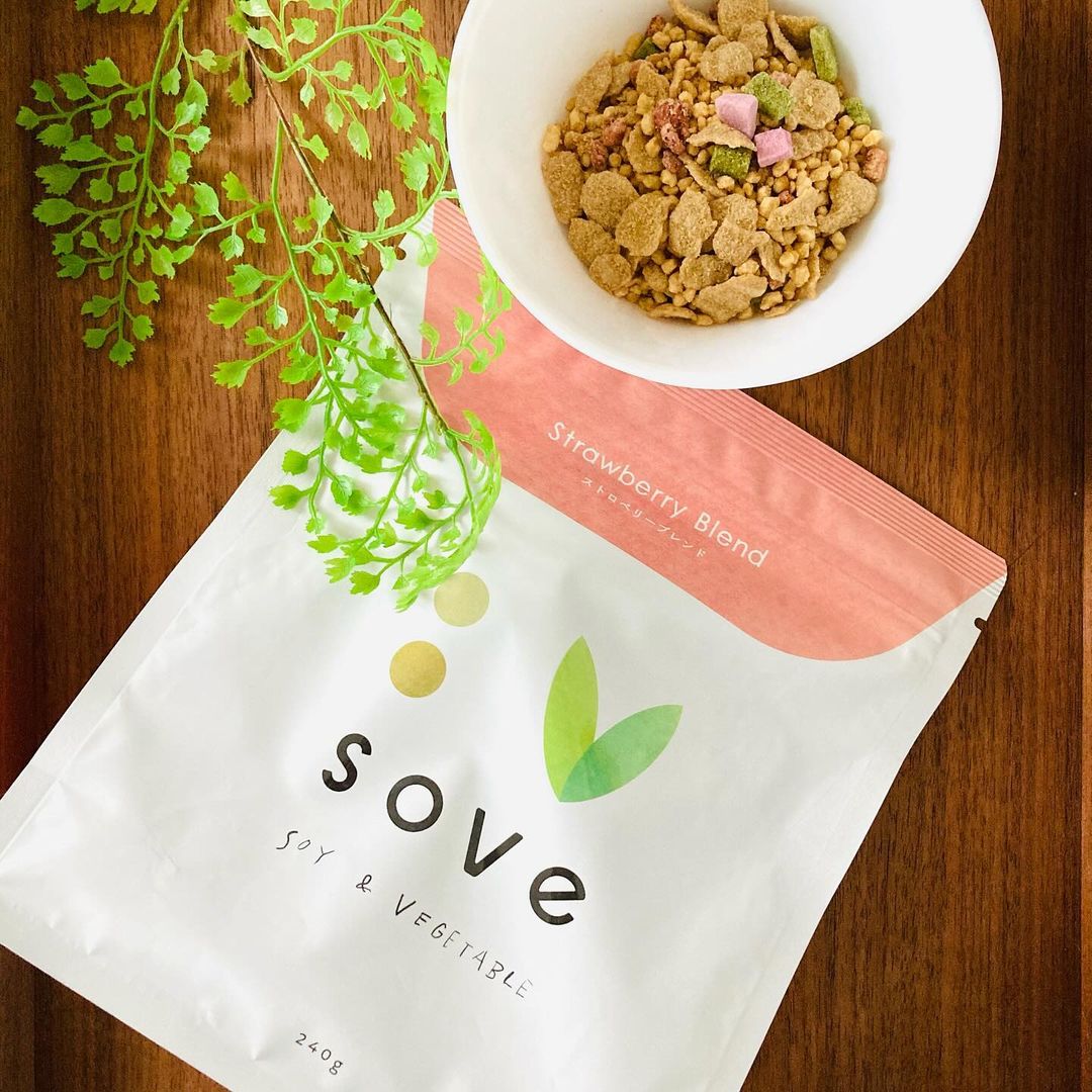 口コミ投稿：大豆と野菜の【SOVEシリアルストロベリーブレンド】最近、短時間の仕事が多いのだけ…