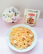 玉露園（@gyokuroen ）さんの【玉露園　しいたけ茶】を使ってお料理してみました！もちろん、お茶として飲んでもおいしいですよ🍄国内産の椎茸チップスが入っており、和風パスタに！しいたけ…のInstagram画像