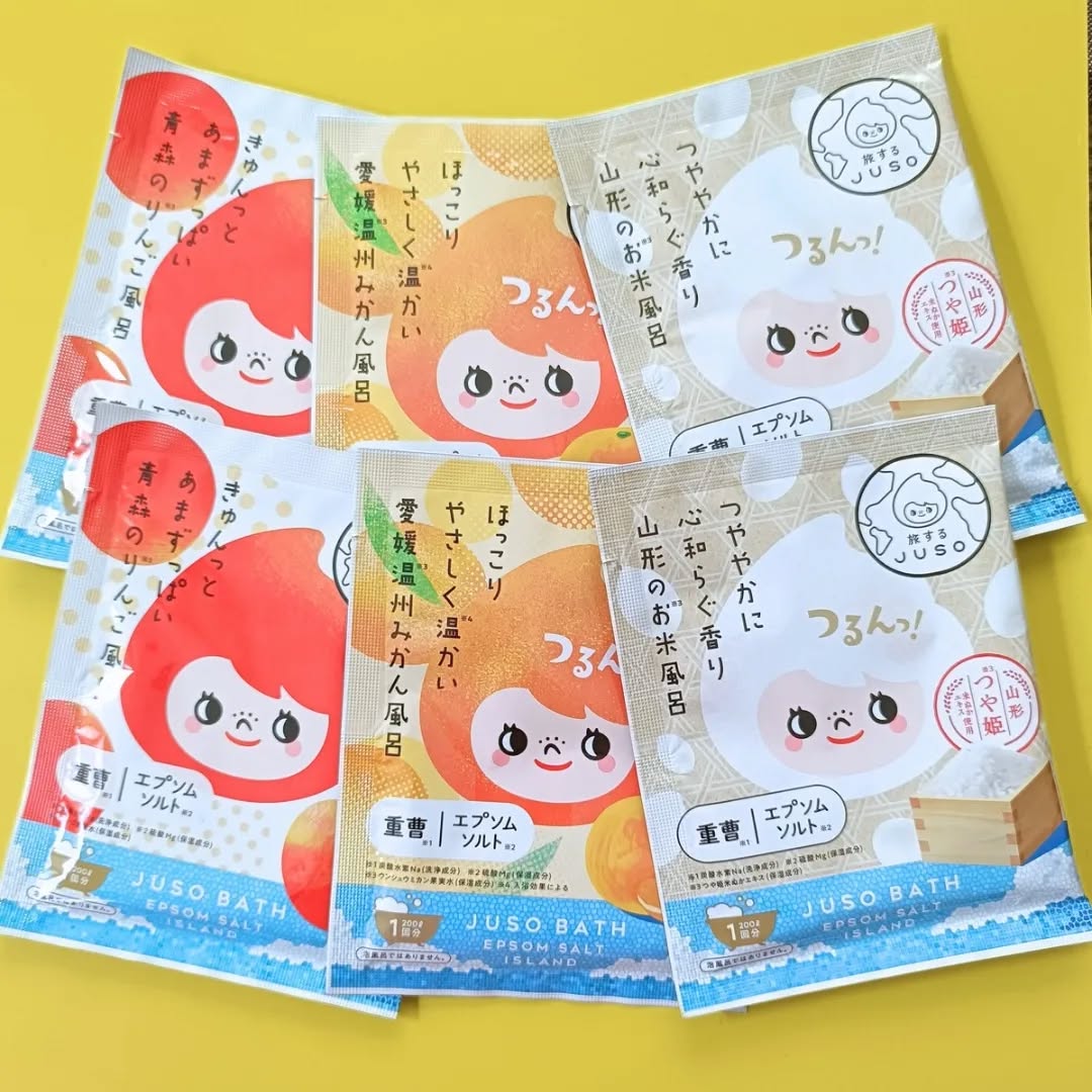 口コミ投稿：❥旅するJUSOちゃんのご当地入浴剤シリーズJUSO BATH POWDER 青森のりんごJUSO BATH P…