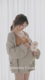 ..　　natural tech sama  のmitera body cream　こんなにポンポコリンなのにお腹に妊娠線はできてないよ𓍯・° .　冬場とかお腹が大きくなるにつれてだ…のInstagram画像