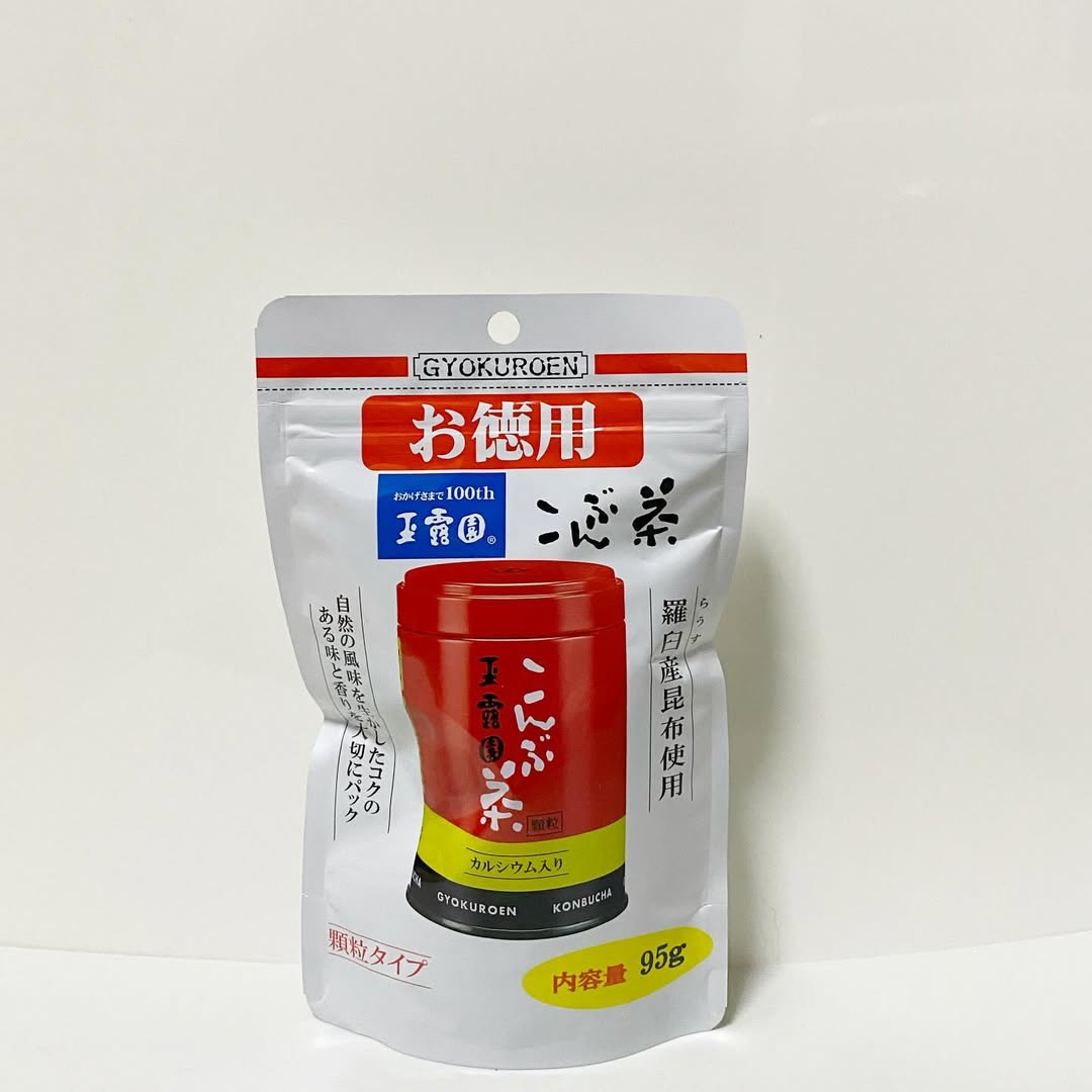 口コミ投稿：※・・・元祖こんぶ茶の玉露園の「お徳用こんぶ茶」通常は50g入りですがお徳用は95gも…