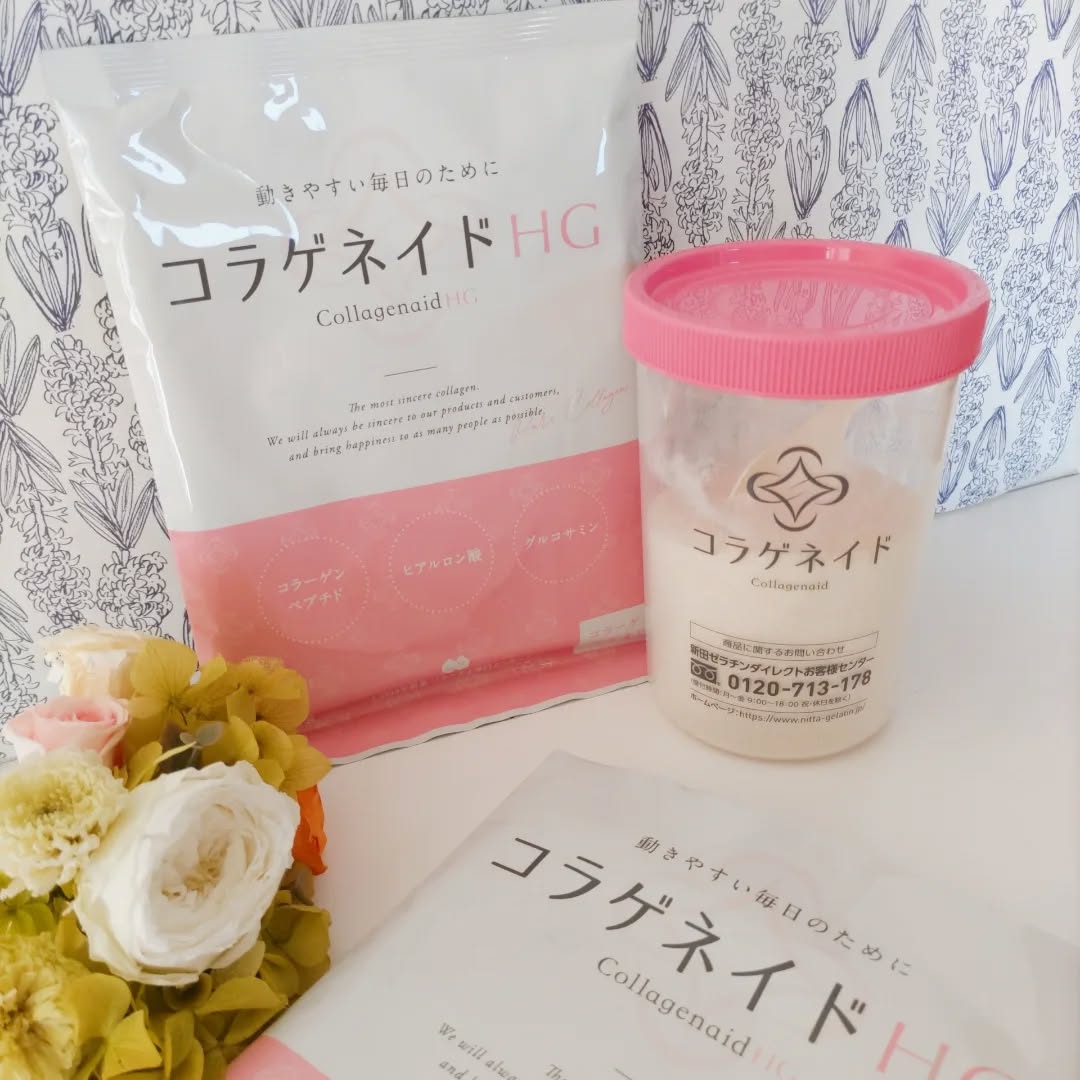 口コミ投稿：．『コラゲネイドHG』コラーゲンだけでなく、ヒアルロン酸とグルコサミン、コンドロ…