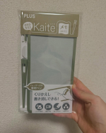 インクなしでくり返し使えるメモ！📝Kaite メモ使用させていただきました！♡まじで便利！これどうなってるんだろう？？何回もかけるし、書き終わったらペンの後ろの部分で擦ると消える。消費するも…のInstagram画像