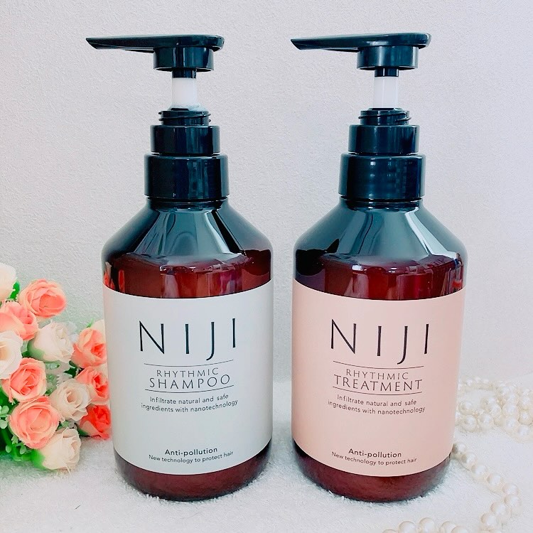 口コミ投稿：「NIJI RHYTHMIC シャンプー＆トリートメント」シンプルで落ち着きのある色合いボト…