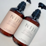 ..NIJI RHYTHMIC シャンプー&トリートメントを2週間使用してみて🫧最近多いノンシリコンのヘアケアアイテムを使うと手に髪が引っかかるくらいキシキシになる髪質、、🥲ですがこのシ…のInstagram画像