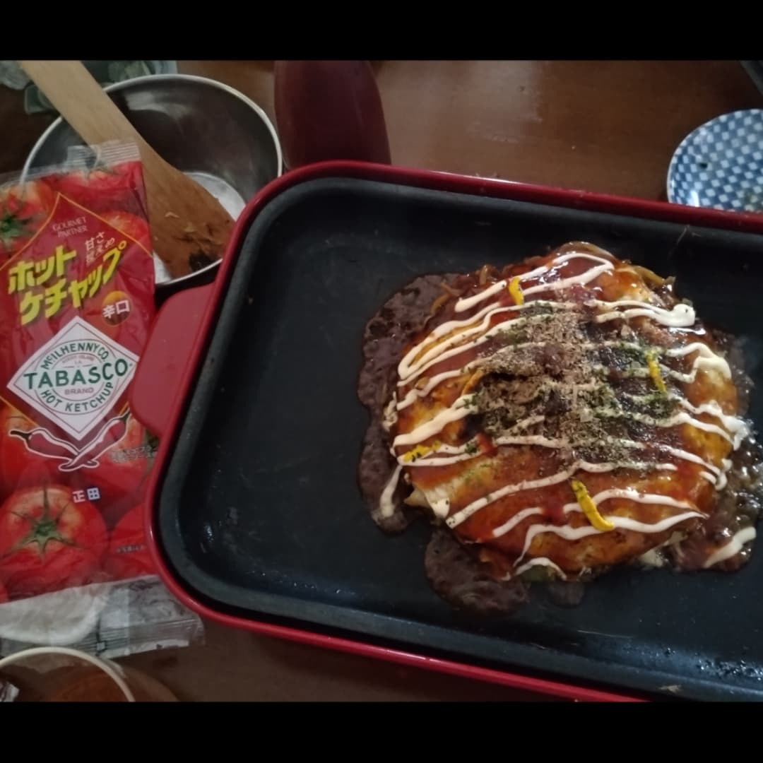 口コミ投稿：*以前、広島で食べた広島焼きにハマり中。お家でも何度か作ってみています！今日は、…