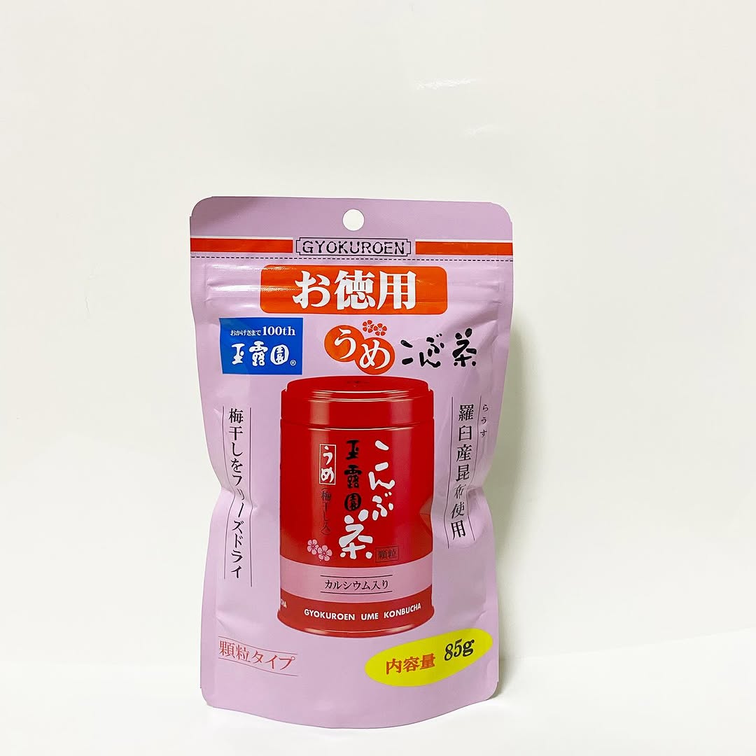 口コミ投稿：※・・・玉露園のお徳用梅こんぶ茶通常45gですが その倍近い85gも入っていますパッケ…