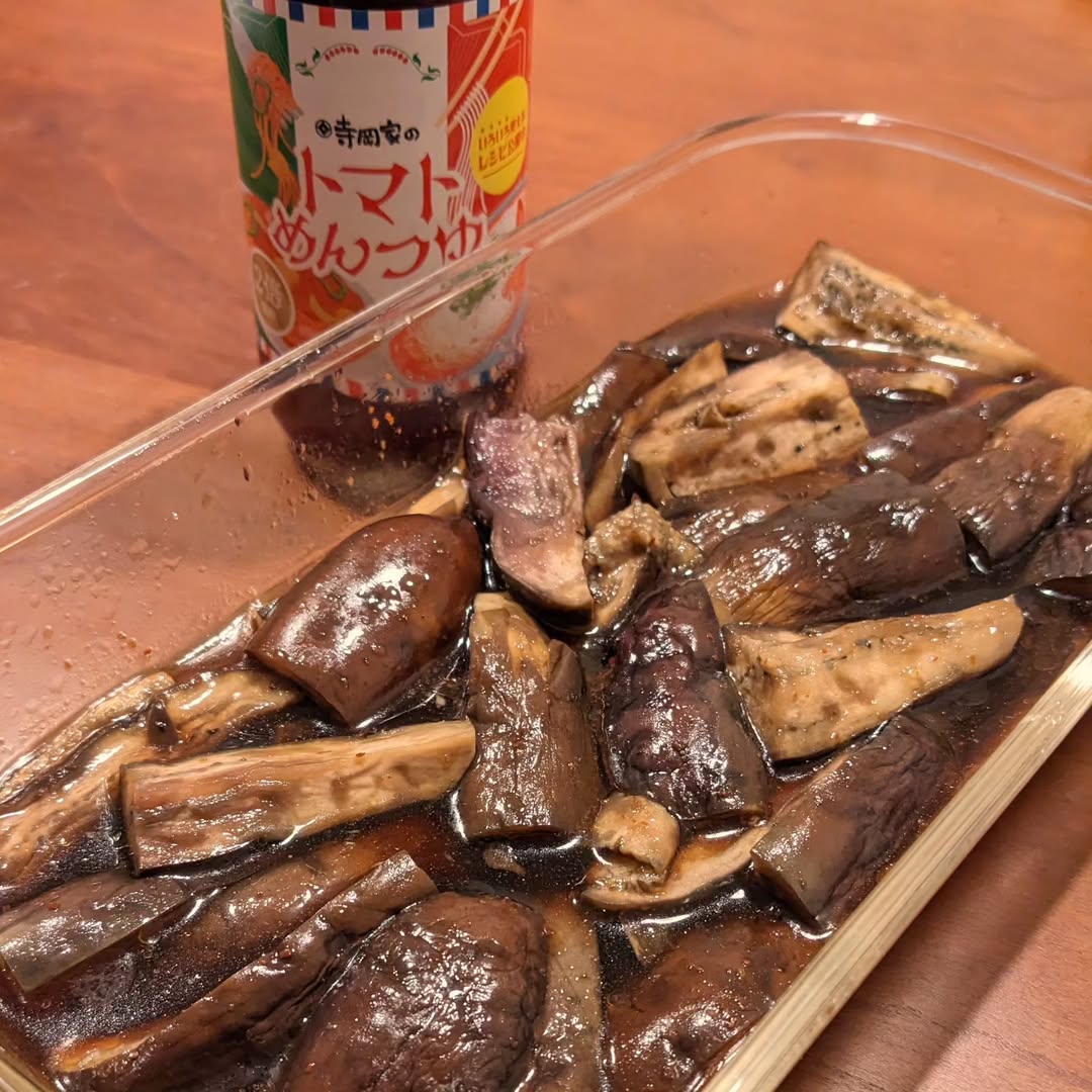 口コミ投稿：2/19新発売「寺岡家のトマトめんつゆ」を使って茄子の煮物を作り置き🍆めんつゆにトマ…