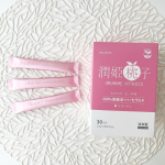 潤姫桃子 100％国産米由来グルコシルセラミド＋ビタミンC+コラーゲン配合 1包あたり4.28Kcal  優しい甘みのピーチ味のこちらのパウダーは、100％国産米由来のグルコシルセラミドを配合…のInstagram画像
