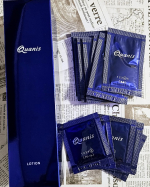 コスメディ製薬株式会社様のこのスキンケア、✨「クオニス」✨のローションにミルク・クリーム試させていただきました。中々目を引く濃いブルーのボトル、ボトルのラインも持ちやすくていいですね。キャップ開け…のInstagram画像