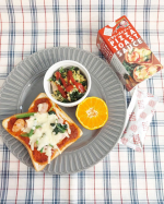 ピザ大好きな我が家は朝からピザトーストのリクエストも良くあります🍕朝からピザトーストの日は子どもたち大喜びで朝御飯をたべるスピードアップ♪タバスコブランドピザトーストソース２５ｇｘ…のInstagram画像