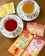 ..ポンパドール🫖フルーツティー🍊スパニッシュオレンジ 🍑地中海ピーチ.. ポンパドール『フルーツ オブ ザ ワールド』シリーズは世界各国のフルーツのおいしさを詰め込んだフルーツベー…のInstagram画像