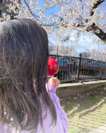 食べきれないだろうから姫りんご（小さい方）を進めたら、大きいからいいんじゃん。って言われた😆確かに大きいりんご飴を持ってる子どもってかわいい😍やっぱり半分くらい残してたけど笑ちなみに、背景を…のInstagram画像