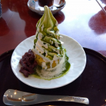麻布茶房ウィング高輪店でクリームスイートポテト ～抹茶金時～をいただきました☆麻布茶房といえばクリームスイートポテトだそうで、初めていただいて驚きのボリュームでした♪濃厚なソフトクリームと甘さ控え…のInstagram画像