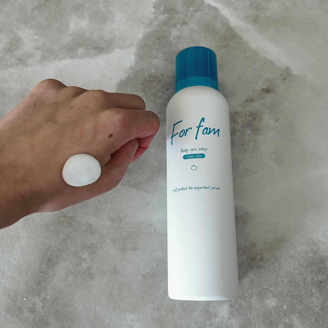 口コミ投稿：@forfam_official 様の全身保湿ケアホイップ　リペアスキンセラミドホイップを頂きま…
