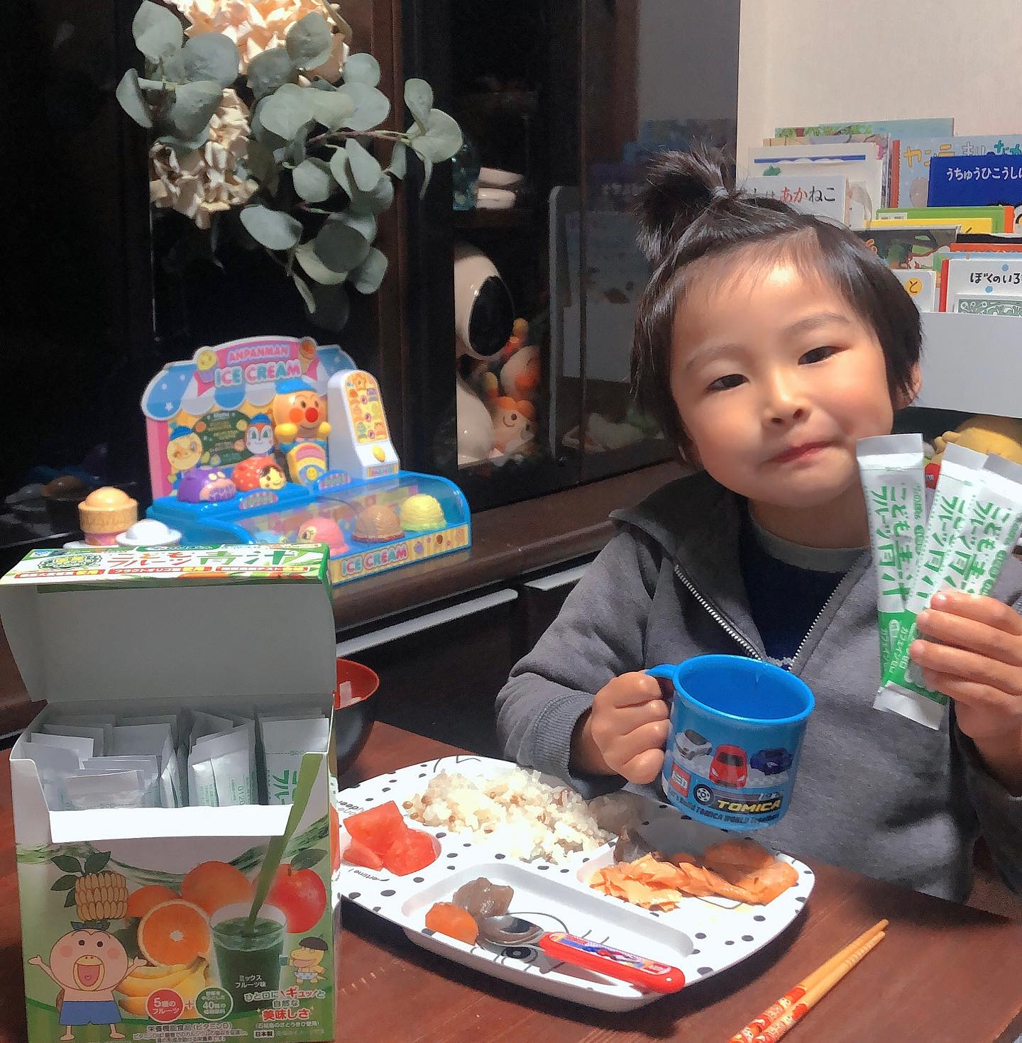 口コミ投稿：🌱💚こどもフルーツ青汁は、青汁といってもジュースみたいで美味しいのでゴクゴク飲め…