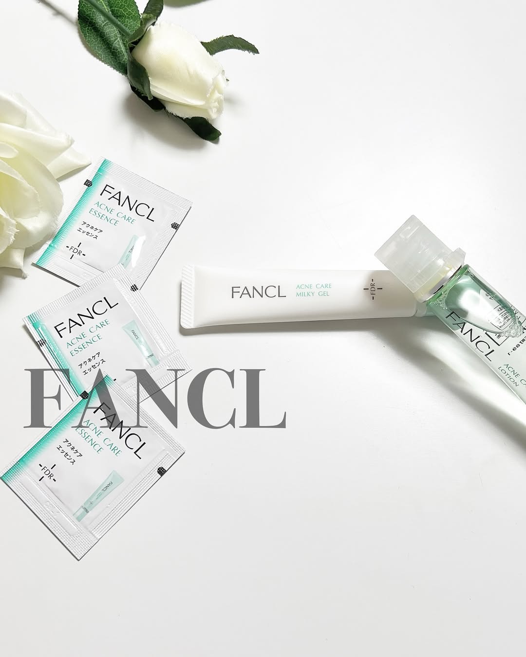 口コミ投稿：╲FANCL╱⁡アクネケア 化粧液+ジェル乳液⁡⁡🤍みずみずしくうるおって、毛穴の目立たない…