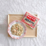 ❁⃘2人が学校＆幼稚園に行ってる間の1人ランチに大阪王将 エビ塩チャーハンをぺろり😋🍤・ぷりぷり海老がたっぷり入った冷凍チャーハンは魚介の旨味とコクが感じられてあっさりながらも食べ応えもあ…のInstagram画像