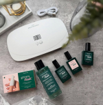 スターターキット オーテンシア🌿.∘植物由来成分を使用したジェルネイルキットを使ってます✨️ベースコート、カラーポリッシュ（オーテンシア）、トップコート、LEDランプ（USB給電式）など、必要な…のInstagram画像