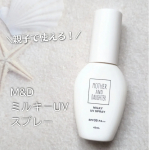 *親子で使えるノンガス＆ノンアルコールで肌に優しい日焼け止めミスト！M&D　ミルキーUVスプレー　45ｍLUV対策をしながらお肌ケアまでできちゃう♡べたつかないサラっとした使用感で、白浮きも…のInstagram画像