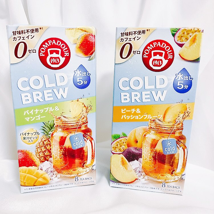 口コミ投稿：𓍯🏷️ポンパドール　コールドブリュー ピーチ＆パッションフルーツ ８ティーバッグ🏷️ポ…
