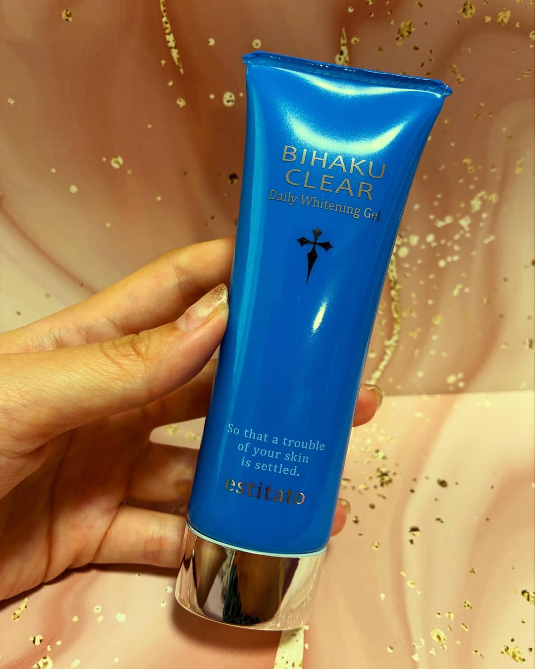 口コミ投稿：薬用美白オールインワンゲルのビハククリア💙⁡シミ対策ができる美白ゲル✨ゲルなので日…