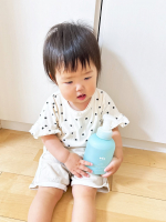．．& UTA ボディソープ 500ml．．天然由来100％ベビーソープ赤ちゃんから使えるボディソープを1歳半の娘と一緒に使ってみました🫧．パッケージの色味が絶妙にかわいいボディソー…のInstagram画像