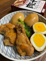 今日のおかず@shoda_shoyu1873 さまの旨みが詰まった甘辛さハマる《肉汁うどんつゆ》こちらを使ってご飯がススム一品〈鶏肉と卵の照り煮〉作ってみました鶏の旨みが出るよう…のInstagram画像