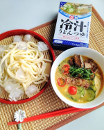 .今日は朝から町内の墓掃除に出掛けておりました。暑かったですね～💦お昼は冷たいものを…ということで正田醤油さま @shoda_shoyu1873 の『冷汁うどんつゆ』を使いました。この冷…のInstagram画像
