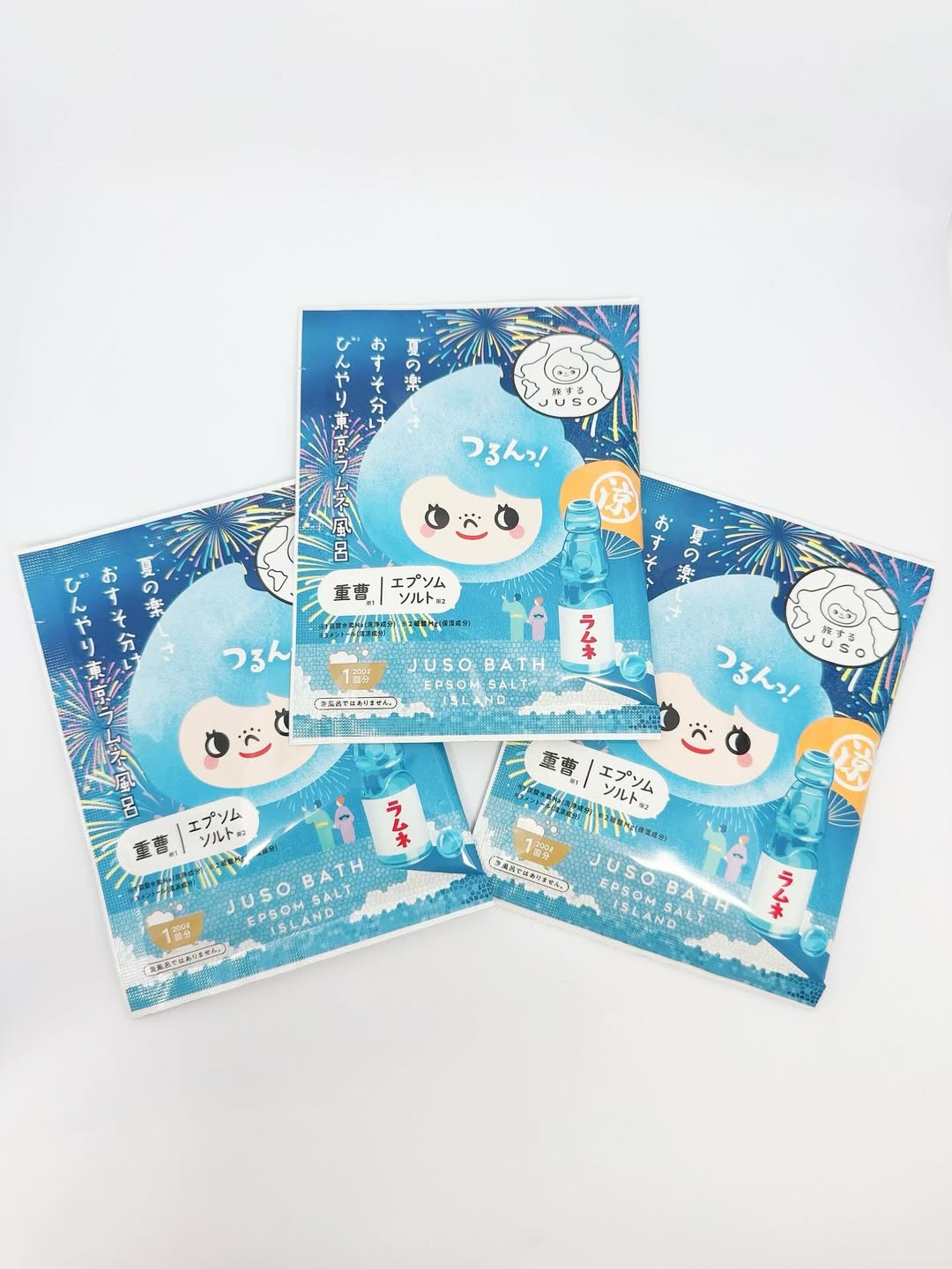 口コミ投稿：JUSO BATH POWDER ＃ラムネ　旅するJUSOちゃんのご当地入浴剤シリーズ『夏の楽しさお…
