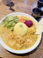 えびカレーを食べました！#PR #野菜をMOTTO #野菜をもっと #野菜スープ #カップスープ #冷たいスープ #monipla #monmarche_fanのInstagram画像