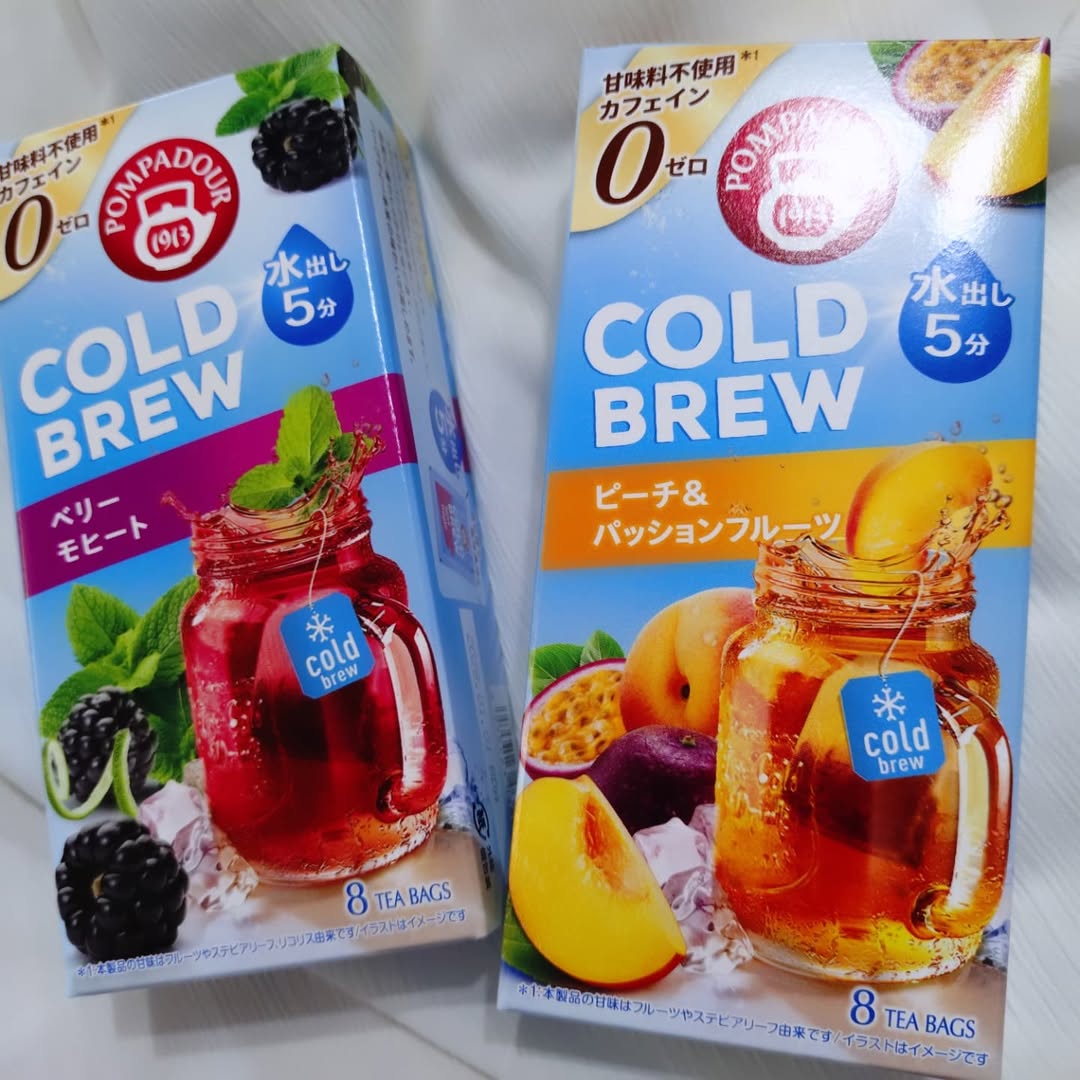 口コミ投稿：ポンパドール　コールドブリュー ✨ピーチ＆パッションフルーツ❣️ベリー モヒート❣️水…