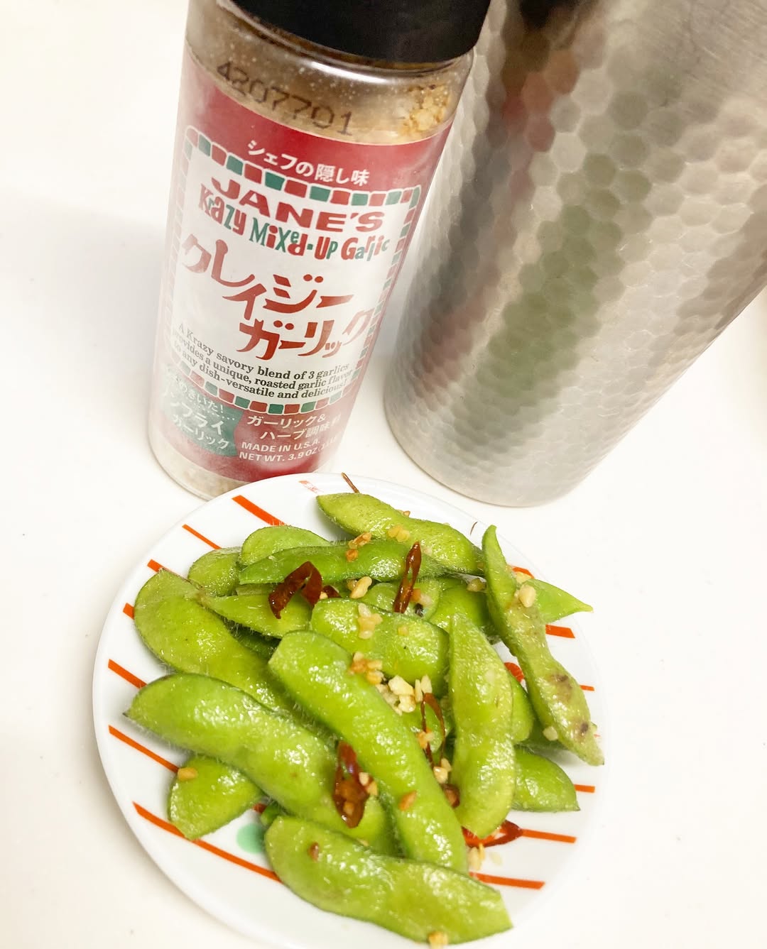 口コミ投稿：..平日の疲れた夜にも、これ一本で時短レシピの完成！！クレイジーガーリック🧄🧂...夫…