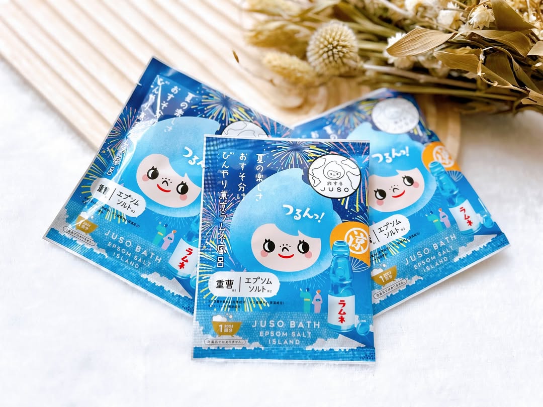 口コミ投稿：..夏限定のご当地入浴剤🫧《 JUSO BATH POWDER #東京ラムネ 》.#PR #GR株式会社 #JUSO…