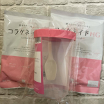 コラーゲンの専門店 新田ゼラチンダイレクト様よりいただきました。健康のコラゲネイドシリーズ『コラゲネイドHG 』「コラゲネイドHGつめかえ用パック2袋」に 「つめかえ用ボトル」と「専用スプーン1…のInstagram画像