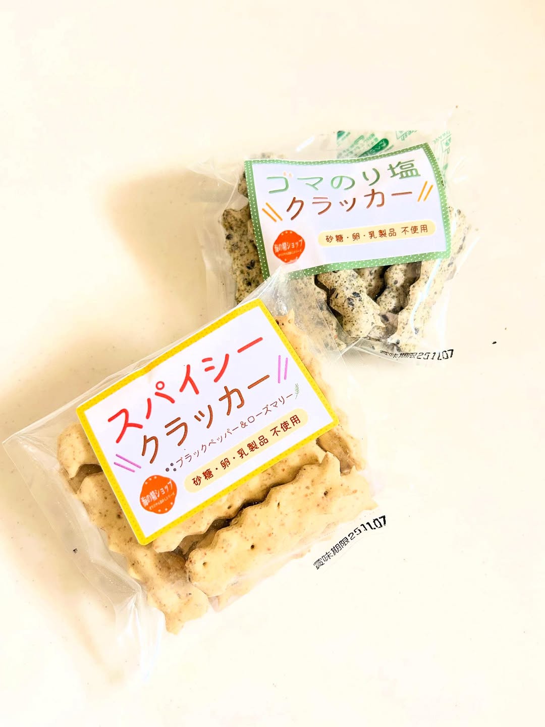 口コミ投稿：#PR #海の精ショップ #海の精 #スパイシークラッカー #のりゴマ塩クラッカー #monipl…
