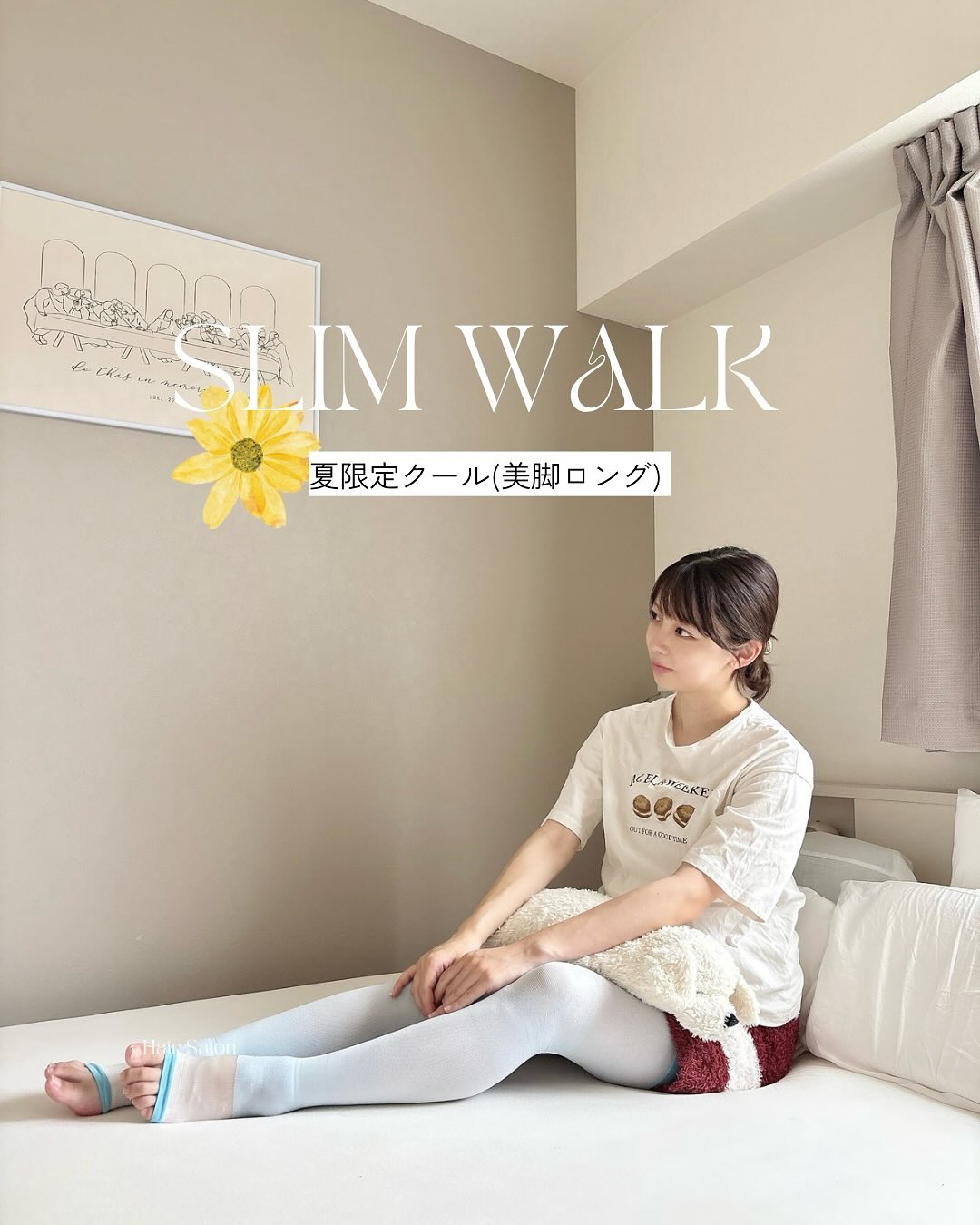 口コミ投稿：夏におすすめの着圧ソックスは…@slimwalk_pip samaの「美脚ロング 夏限定クール」🧊毎…