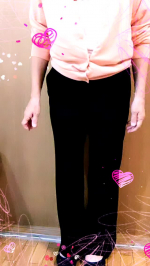 匠ストレッチ脚長ワイドパンツ👖✨✨脚長に見えますか？😁さらっと履きやすくシワにもならないストレッチが縦横に伸びるので楽々💞前はファスナーカギホックときちんと感があるのに後ろは〰️♪幅広ゴム…のInstagram画像