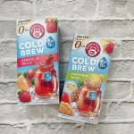 ポンパドール　コールドブリュー ストロベリー＆オレンジ ８ティーバッグお試しʚଓ夏にピッタリ！水出し5分のフルーツティーシリーズこれイイ！フルーツティーが大好きな私。ティーバッグを2…のInstagram画像