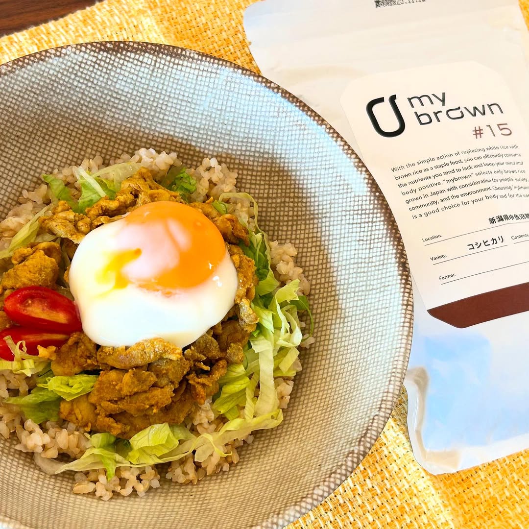 口コミ投稿：今日の夕飯は#mybrown を取り入れた健康ごはん🍚🏃‍♀️✨#mybrownは毎日の生活に取り入れ…