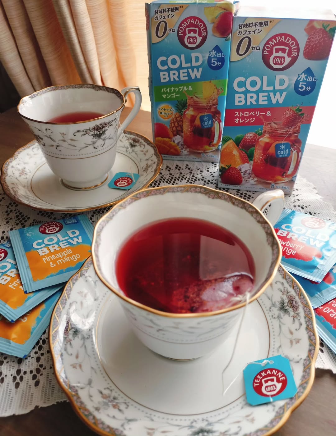 口コミ投稿：暑い夏にぴったりなポンパドールコールドブリュー🍓ストロベリー&オレンジ🍍パイナップ…